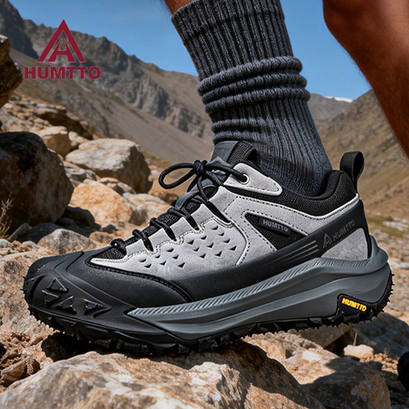 Outdoor Hunting Boots For Men - HUMTTO cowhide hiking shoes men trekking