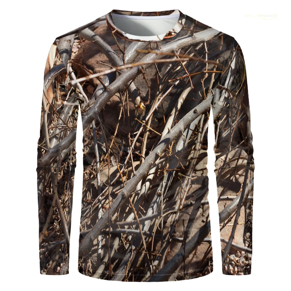 Hunting And Camping In Forest - Men Camouflage Forest Hunting T-shirt Utdoor