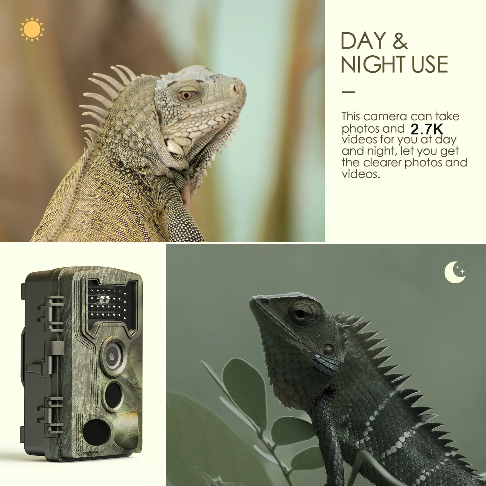 Camera 58MP 2.7k Hunting Trail - Outdoor Hunting Camera Wifi recension och pris