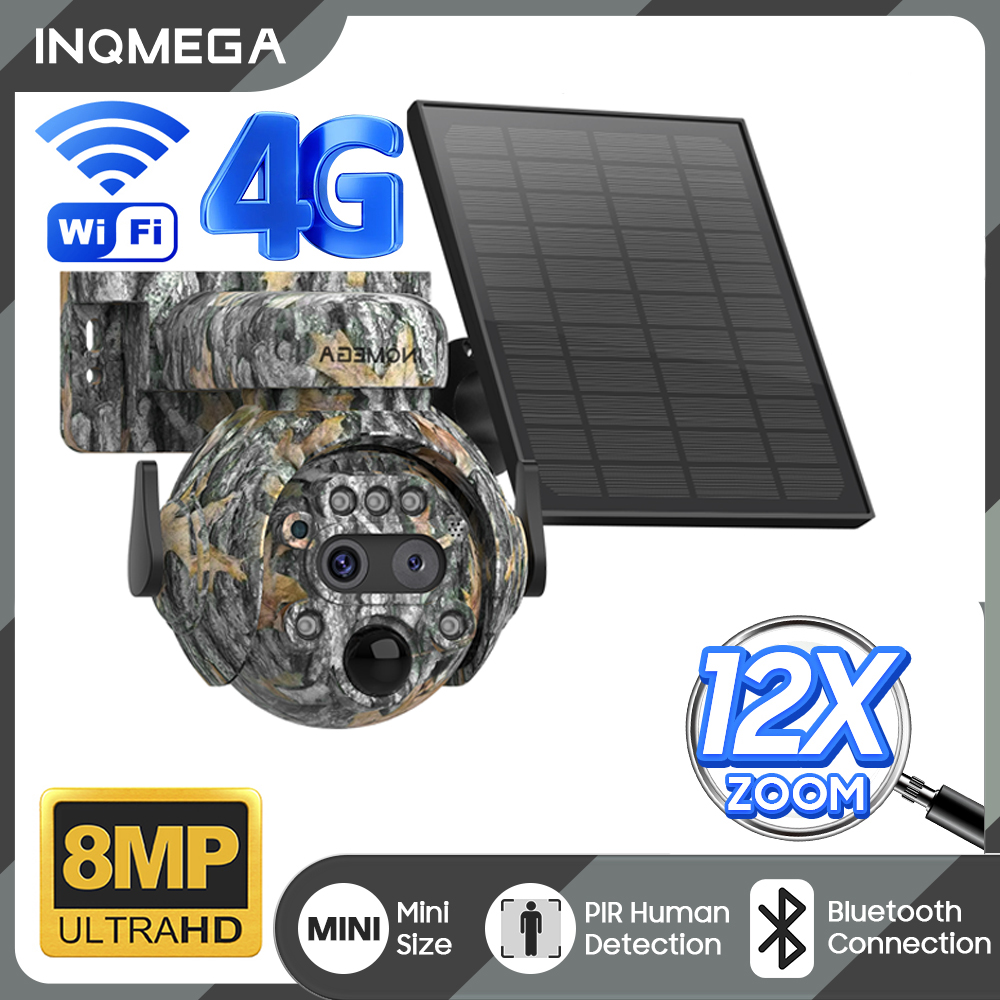 INQMEGA 12X ZOOM 4K 8MP Solar  - Outdoor Hunting Camera Wifi recension och pris