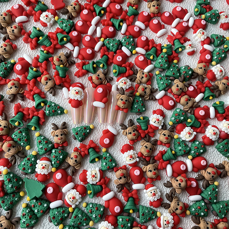 10Pcs Christmas Nails Charms C - Elk Bugle Call recension och pris