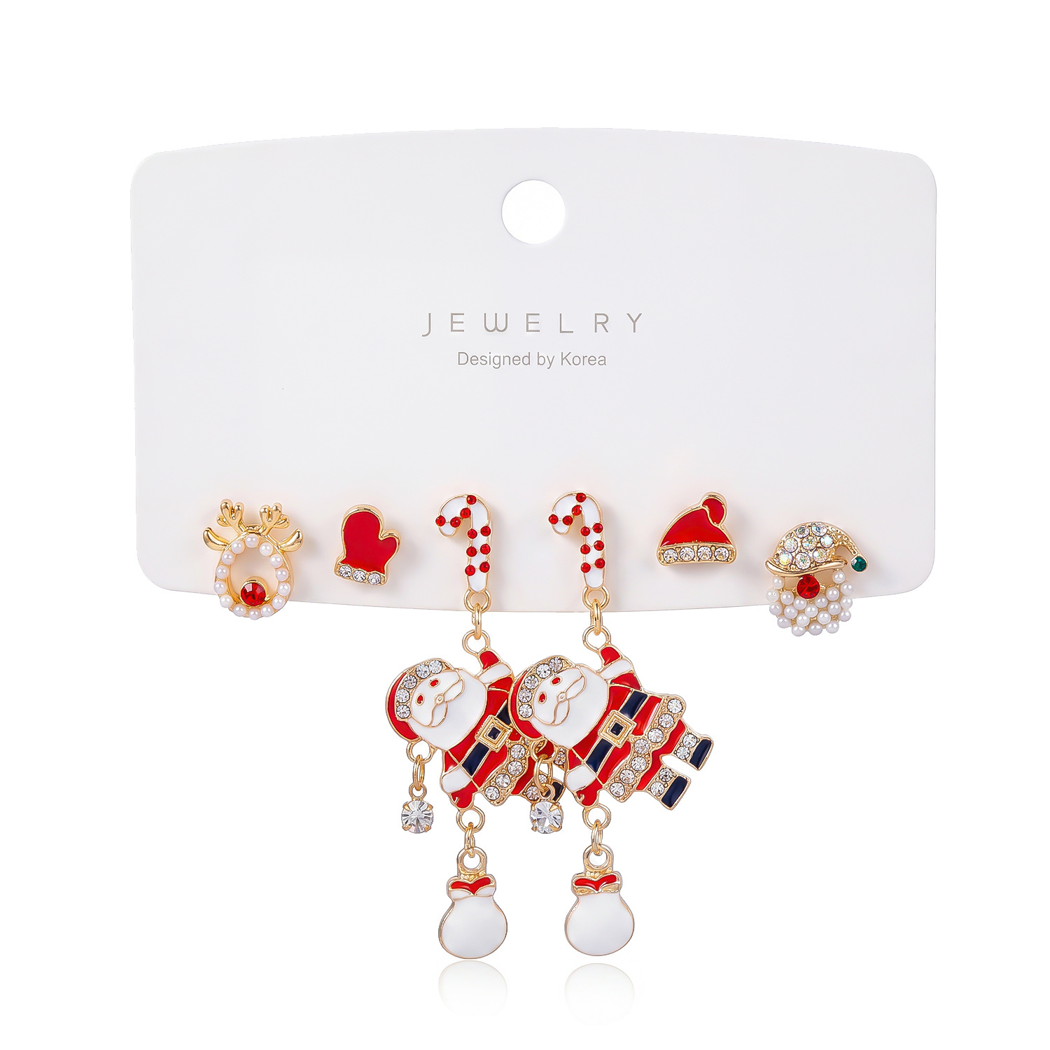 3 Pairs Christmas Mixed Earrin - Elk Bugle Call recension och pris