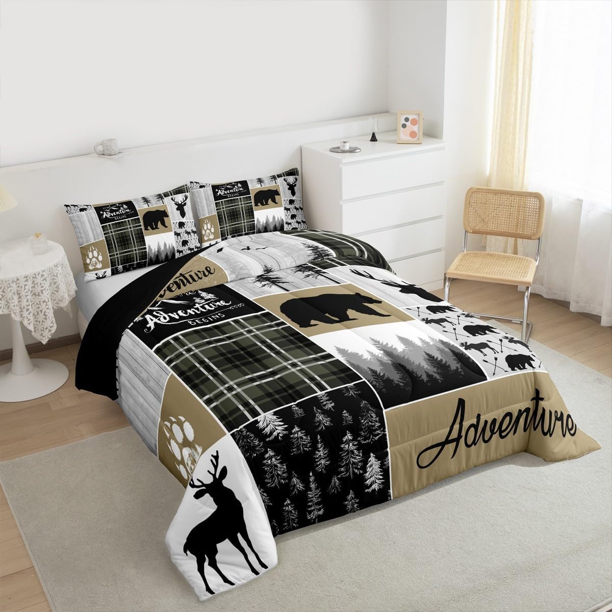 Farmhouse Country Bear Moose D - Hunting And Camping In Forest recension och pris